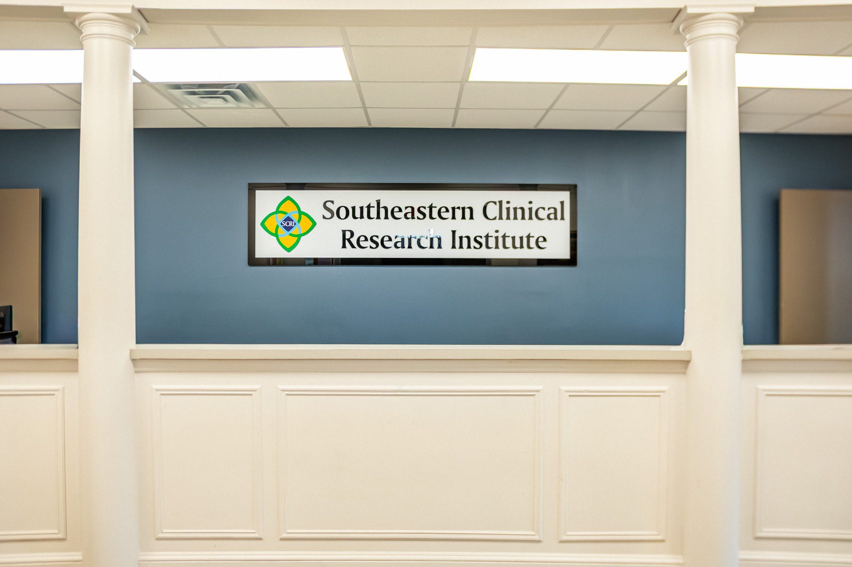 The lobby at Southeastern Clinical Research Institute